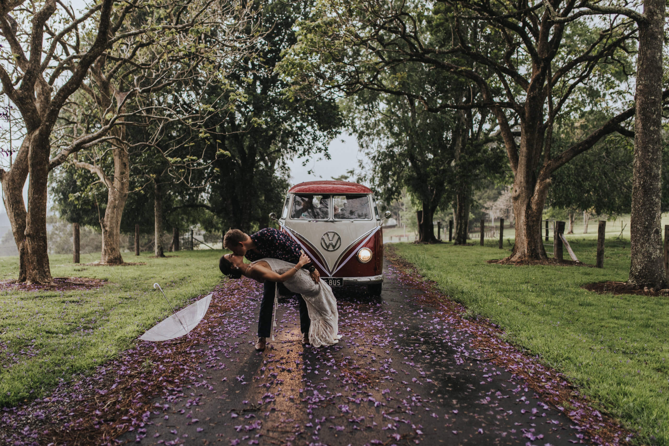 country wedding kombi hire