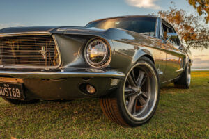 Classic Ford Mustang wedding car hire 