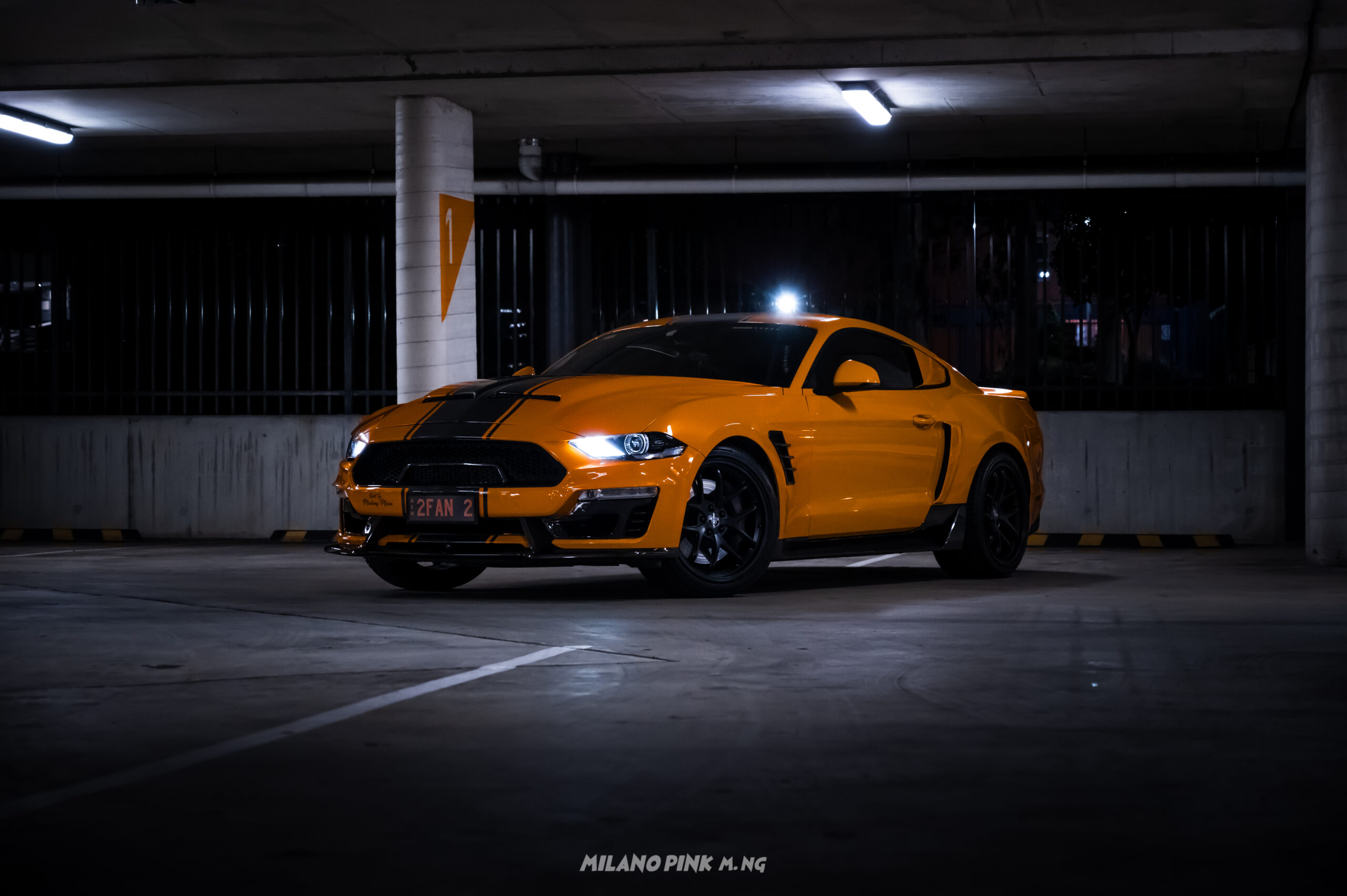 Supercharged Mustang Shelby street machine available for school formal car hire in Sydney