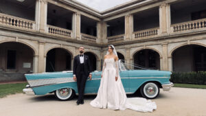 Classic Cadillac Convertible for stunning wedding photography in Melbourne