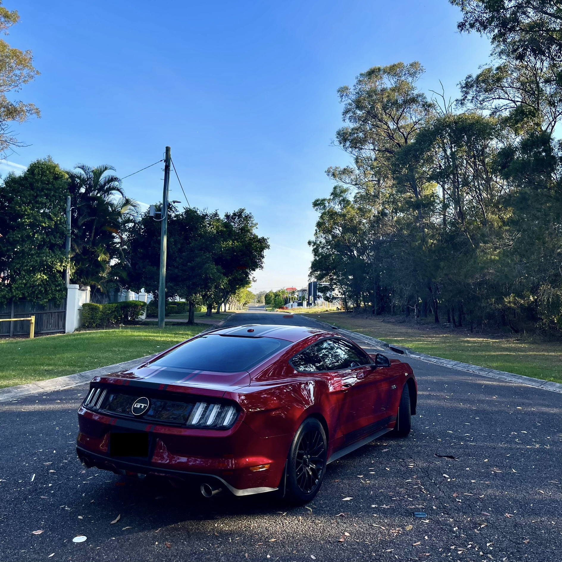 Mustang GT modern muscle car hire Brisbane formal drop off